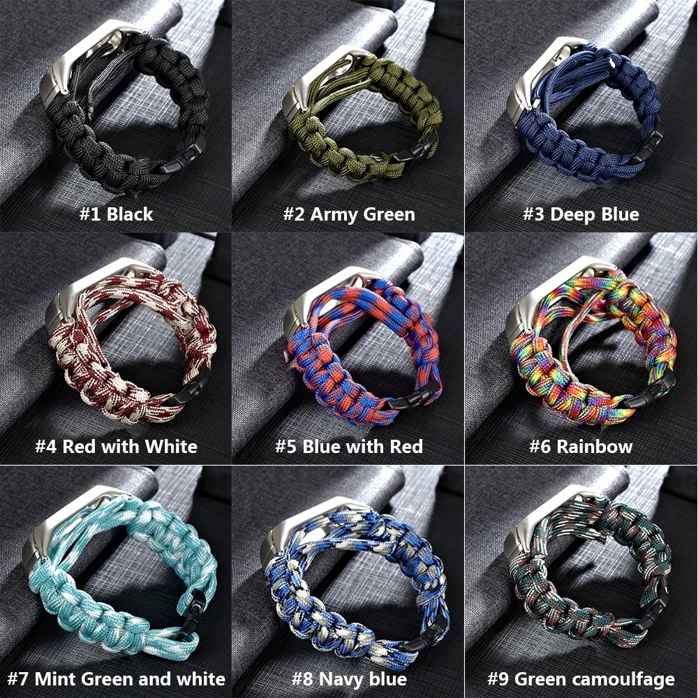 Fashion Rope Braided Sport Nylon Bracelet Watch Strap