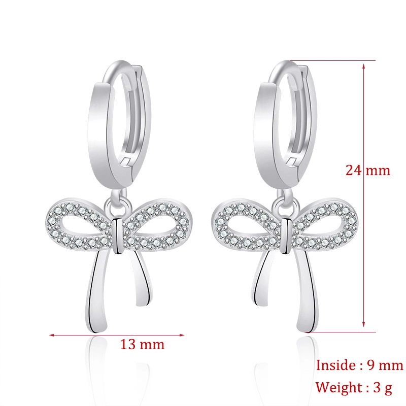 New Jewelry Korean Sweet Bowknot Women Earrings Fashion Drop Jewelry Gift