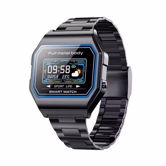 Kw18 novo relógio de ouro de luxo moda cinto de aço digital relógio inteligente gps múltiplos modos esportivos longa vida útil da bateria relógio inteligente